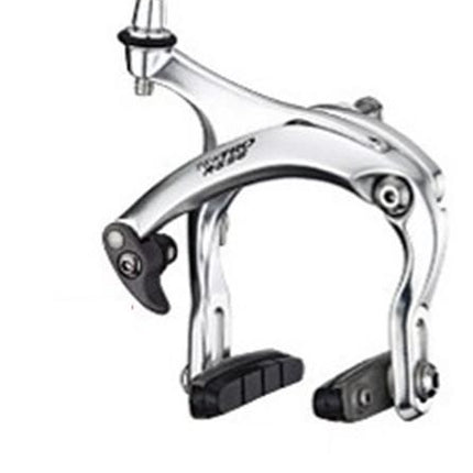 BICYCLE PARTS - BRAKE - TEKTRO CALIPER BRAKE SET, 55 - 73MM REACH, DUAL PIVOT, FORGED ALLOY, Q/R, RECESSED, SILVER ANODIZED (FRONT & REAR)