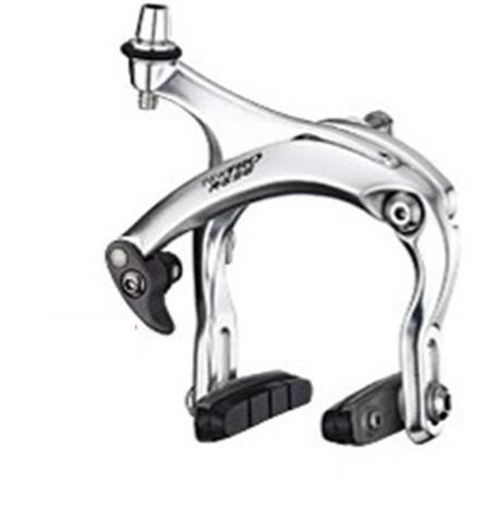 BICYCLE PARTS - BRAKE - TEKTRO CALIPER BRAKE SET, 55 - 73MM REACH, DUAL PIVOT, FORGED ALLOY, Q/R, RECESSED, SILVER ANODIZED (FRONT & REAR)