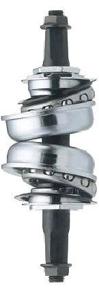 BICYCLE PARTS - BMX CONVERSION KIT - CR - MOLY AXLE WITH BALL RETAINERS, WATERSEAL, 127MM AXLE+BOLTS