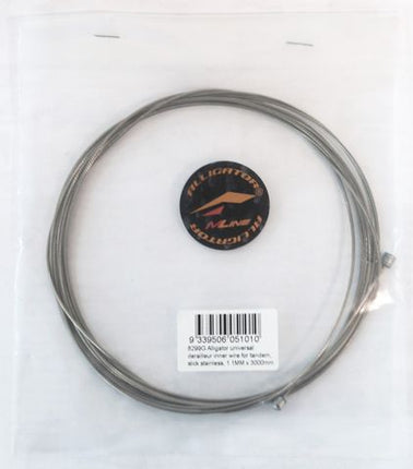 Alligator Universal 1.1mm X 3000mm Stainless Steel Derailleur Inner Wire Cable For Tandem Bikes And Shimano SRAM Systems