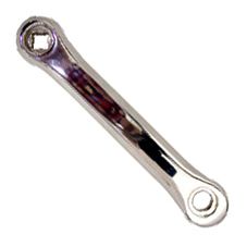 BICYCLE PARTS - LH CRANK 160MM, ALLOY - HIGH POLISHED SILVER