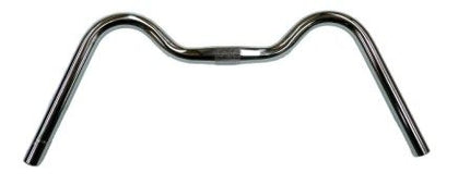 BICYCLE PARTS - HANDLEBAR 25.4MM, W STYLE STEEL CP, WIDTH 525MM