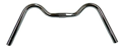BICYCLE PARTS - HANDLEBAR 25.4MM, W STYLE STEEL CP, WIDTH 525MM