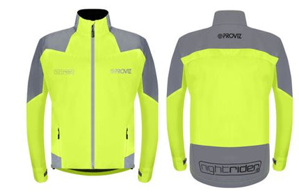 BICYCLE PARTS - PROVIZ NIGHTRIDER JACKET YELLOW (L) - HIGH VISIBILITY JACKET PV1502