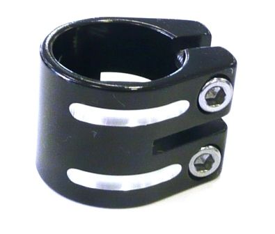 BICYCLE PARTS - S/CLAMP 33.3MM BLACK NO LIP