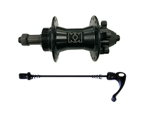 BICYCLE PARTS - HUB , ALLOY, 32H SCREW ON, MULTISPEED, QR, DISC 6 BOLT BLACK (135MM OLD)