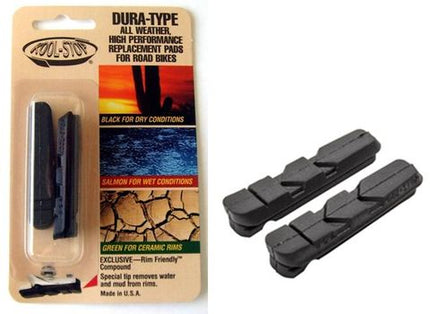 BICYCLE PARTS - BRAKE PADS - KOOL STOP DURA TYPE INSERT BLACK KS - DURAB