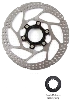 BICYCLE PARTS - DISC ROTOR - CLARKS - CENTERLOCK ROTOR 160MM WITH LOCK RING QUICK RELEASE V2