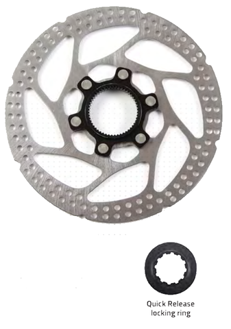 BICYCLE PARTS - DISC ROTOR - CLARKS - CENTERLOCK ROTOR 160MM WITH LOCK RING QUICK RELEASE V2