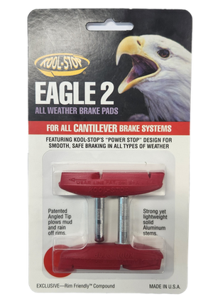 BICYCLE PARTS - BRAKE PADS - KOOL STOP EAGLE 2 RED CANTI KSEC2R
