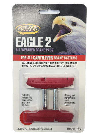 BICYCLE PARTS - BRAKE PADS - KOOL STOP EAGLE 2 RED CANTI KSEC2R
