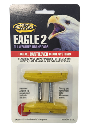 BICYCLE PARTS - BRAKE PADS - KOOL STOP EAGLE 2 YELLOW CANTI KSEC2Y