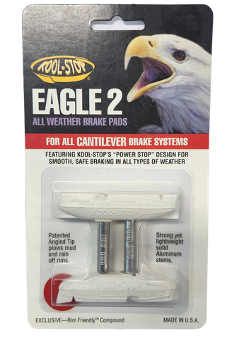 BICYCLE PARTS - BRAKE PADS - KOOL STOP EAGLE 2 WHITE CANTI KSEC2W