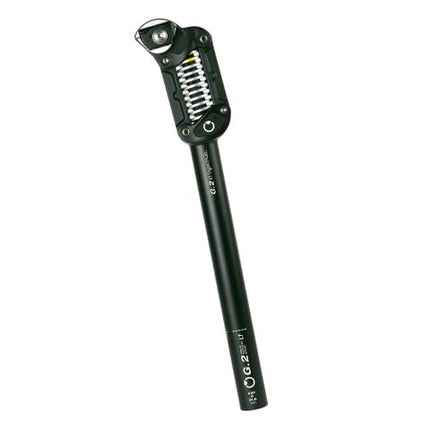 BICYCLE PARTS - SEATPOST - 31.6MM X 380MM - 50MM TRAVEL (B) MEDIUM SPRING (60 - 85KG RIDERS) - BY, SCHULZ G.2 LT PARALLELOGRAM SUSPENSION - BLACK