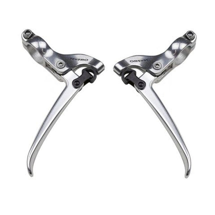 Tektro Alloy Brake Levers For Flat Bar Road Bikes 22.4mm Clamp Canti Or Caliper Compatible Silver Set