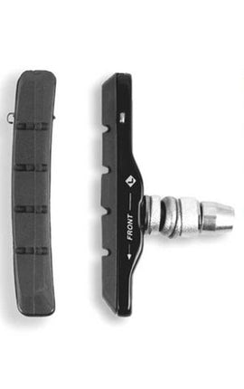 BICYCLE PARTS - BRAKE SHOES - V BRAKE SHOES, CARTRIDGE, 72MM, BLACK (SOLD IN PAIRS)