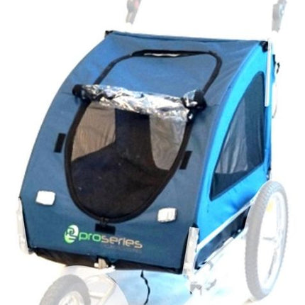 Proseries Blue Pet Trailer Jogger Cover And Floor With Reflectors For Cycling Adventures, Durable Outdoor Gear For Your Companion