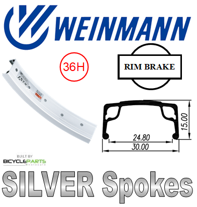Mach1 Bicycle Wheel 20-inch Silver Black Weinmann AS7X Front Hub 3/8 Nutted 100mm OLD Loose Ball KK Rival Mach 1 Spokes