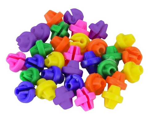 BICYCLE PARTS - SPOKE DECORATIONS - SPOKIE DOKIES, COLOUR BEADS, MULTI COLOUR, 36 PIECES