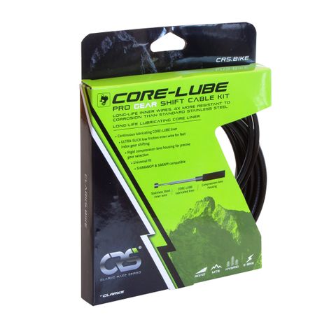 BICYCLE PARTS - GEAR CABLE - PREMIUM UNIVERSAL, INNER & OUTER, 2 X 2300MM MARINE GRADE LONG LIFE S/S CABLES, 3000MM CORE LUBE HOUSING & 2 X 300MM SP4 BLACK GEAR HOUSING, INC QTY 14 FERRULES