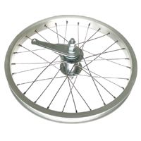 16 Inch Rear Bicycle Wheel With Silver Alloy Rim, Steel Coaster Hub, Mach1 Spokes For Cycling - Durable And High-performance