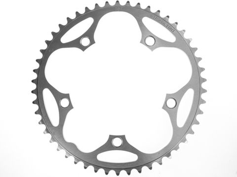 BICYCLE PARTS - ROAD CHAINRING, STANDARD TYPE S - 5083 SILVER, 9/10 SPEED, 130 BCD OUTER.50T, 5 ARMS, A QUALITY STRONGLIGHT PRODUCT, CHAINRING - 267024 (DOES NOT HAVE PICKUP POINTS)