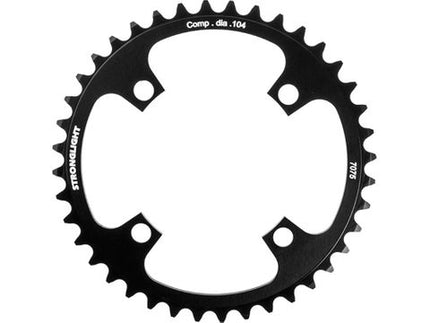 BICYCLE PARTS - CHAINRING - E - BIKE STRONGLIGHT , 44T, 7075 CNC BLACK - 104MM BCD, 4 HOLE. BOSCH COMPATIBLE 1ST & 3RD GEN. (NOT NARROW WIDE) - 262554