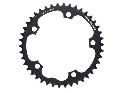 Stronglight 42T Road Chainring Black 130 BCD 5 Arms 9/10 Speed Cycling Crankset Component