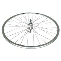 Alex Rims WHEEL - 700C ALEX DA - 22 32H S/j SILVER RIM, SCREW - ON MULTI Q/r (126MM OLD) LOOSE BALL KK RIVAL SILVER HUB, MACH 1 SILVER SPOKES
