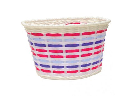 BICYCLE PARTS - JUNIOR WOVEN BASKET MULTI COLOUR - OXFORD PRODUCT