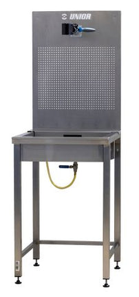 Unior Suspension Service Sink For Bike Maintenance - Stainless Steel Workbench With Tool Organizer And Drainage