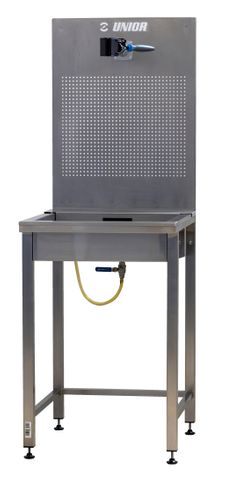 Unior Suspension Service Sink For Bike Maintenance - Stainless Steel Workbench With Tool Organizer And Drainage