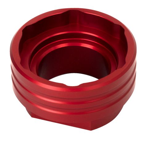 BICYCLE PARTS - UNIOR - BOTTOM BRACKET SOCKET - E13 CHAINRING/SPIDER LOCKRING AND CASSETTE LOCKRING TOOL - ANODIZED RED - 629358