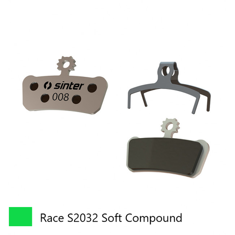 BICYCLE PARTS - BRAKE DISC PADS - MTB PREMIUM RACE PADS (EXTRA BITE), GREEN, AVID/SRAM, XO TRAIL, ELIXIR 7/9 TRAIL, GUIDE ULTIMATE RSC/RS/R/T | G2 ULTIMATE RSC - QUALITY SINTER PRODUCT MADE IN SLOVENIA
