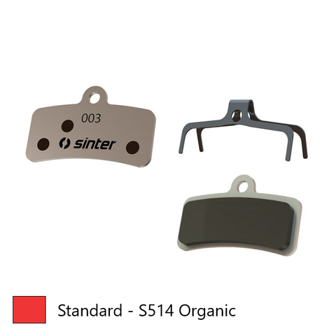 BICYCLE PARTS - BRAKE DISC PADS - MTB STANDARD PREMIUM PADS, RED, SHIMANO D TYPE |TEKTRO |TRP XTR BR - M9120 | XT BR - M8120 | BR - M8020 | SLX BR - M7120 | SAINT BR - M820 ETC QUALITY SINTER PRODUCT