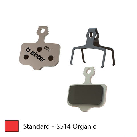 BICYCLE PARTS - BRAKE DISC PADS - MTB & ROAD STANDARD PREMIUM PADS, RED, AVID | SRAM | TRICKSTUFF ELIXIR 9, 7, 5, 3, 1 | CR | CR MAG | R | XX | XO ETC QUALITY SINTER PRODUCT MADE IN SLOVENIA