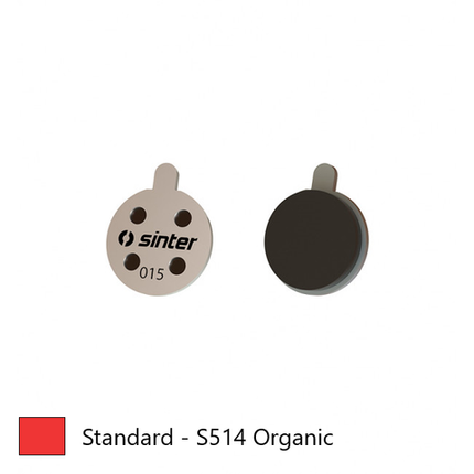 BICYCLE PARTS - BRAKE DISC PADS - MTB PREMIUM STANDARD PADS, RED, ZOOM DB280, DB350, DB450, DB550 - QUALITY SINTER PRODUCT MADE IN SLOVENIA