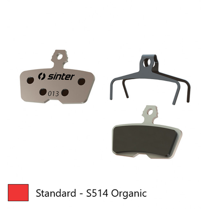 BICYCLE PARTS - BRAKE DISC PADS - MTB PREMIUM STANDARD PADS, RED, AVID | SRAM CODE (2011 - 2014) CODE R/CODE RSC, R (2017) GUIDE RE - QUALITY SINTER PRODUCT MADE IN SLOVENIA