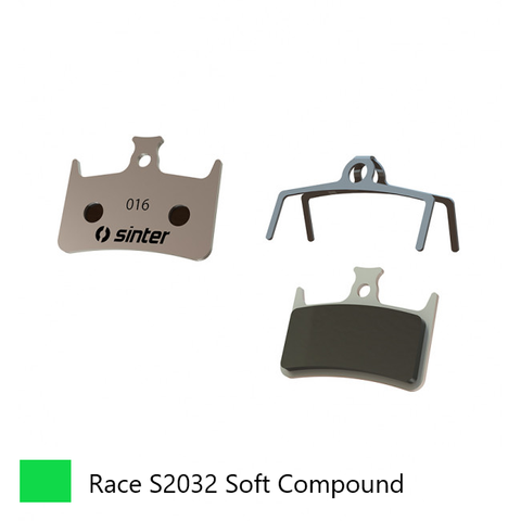 BICYCLE PARTS - BRAKE DISC PADS - MTB, RACE PADS (EXTRA BITE), GREEN, HOPE MONO M4, HOPE RX4 (SHIMANO FM), HOPE STEALTH RACE E4, HOPE TECH M4, TECH 3 E4 - QUALITY SINTER PRODUCT MADE IN SLOVENIA