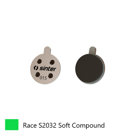 BICYCLE PARTS - BRAKE DISC PADS - MTB, RACE PADS (EXTRA BITE), GREEN, ZOOM DB280, DB350, DB450, DB550 - QUALITY SINTER PRODUCT MADE IN SLOVENIA