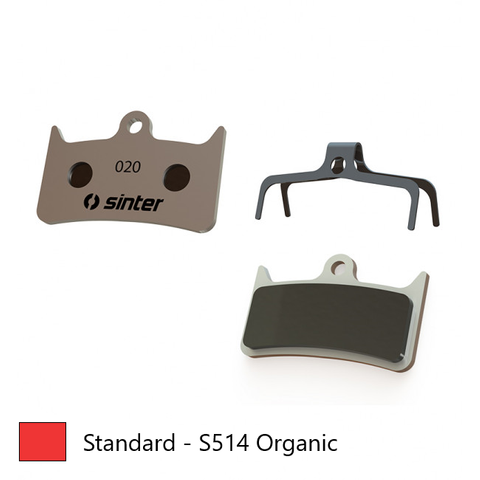 BICYCLE PARTS - BRAKE DISC PADS - MTB PREMIUM STANDARD PADS, RED, HOPE TECH V4 EVO, TECH 3 V4, TECH STEALTH V4 EVO - QUALITY SINTER PRODUCT MADE IN SLOVENIA