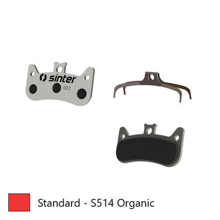 BICYCLE PARTS - BRAKE DISC PADS - MTB PREMIUM STANDARD PADS, RED, FORMULA CURA 4 - QUALITY SINTER PRODUCT MADE IN SLOVENIA