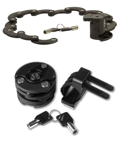 BICYCLE PARTS - FOLDING LOCK, ROUND TYPE, KEY PUSH - TO - LOCK, 3MM HARDENED STEEL, AND BICYCLE BRACKET/HOLDER, RECOMMENDED TO US BY ONE OF OUR CUSTOMERS - GREAT PACKAGING