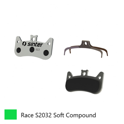 BICYCLE PARTS - BRAKE DISC PADS - MTB RACE PADS (SOFTER COMPOUND FOR GREAT BITE), GREEN, FORMULA CURA 4 - QUALITY SINTER PRODUCT MADE IN SLOVENIA