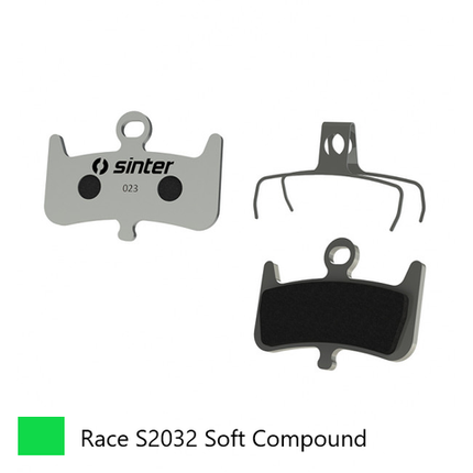 BICYCLE PARTS - BRAKE DISC PADS - MTB RACE PADS (SOFTER COMPOUND FOR GREATER BITE), GREEN, HAYES DOMINION A4 - QUALITY SINTER PRODUCT MADE IN SLOVENIA