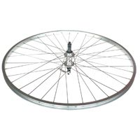 Mach1 Silver 700C Alloy Rear Wheel With Joytech Hub And Mach 1 Spokes - Ideal For Multitasking Bicycles