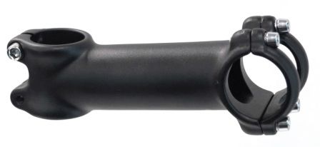 BICYCLE PARTS - AHEAD STEM - 100MM EXT, 7 DEGREE, 28.6MM DIA., 31.8MM BB, BLACK