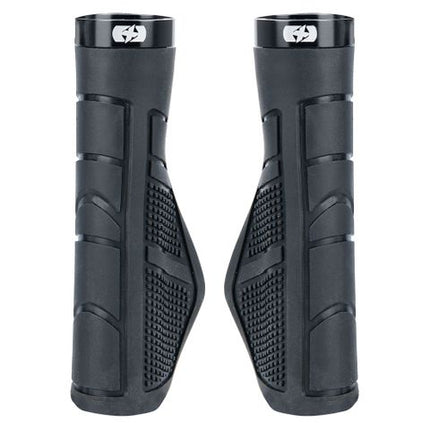Oxford Lock On Metro Ergo Grips Black Textured Rubber For Cycling Handlebars And Stems For Adult Riders