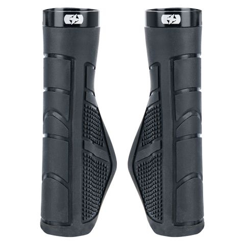 Oxford Lock On Metro Ergo Grips Black Textured Rubber For Cycling Handlebars And Stems For Adult Riders