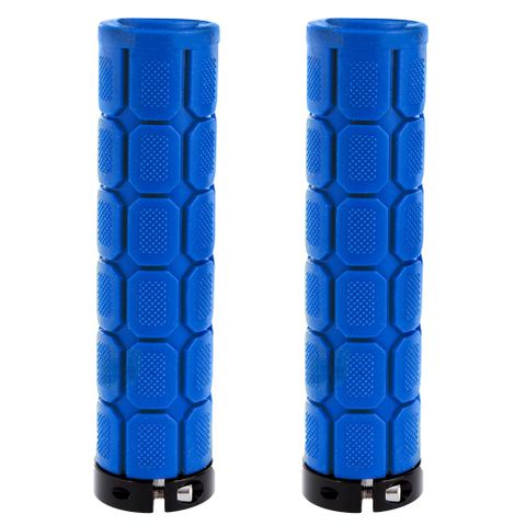 BICYCLE PARTS - GRIPS - LOCK ON FAT GRIPS DARK BLUE - LARGER DIAMETER ( OD: APROX 33MM) FOR INCREASE COMFORT & BIGGER HANDS, OXFORD PRODUCT